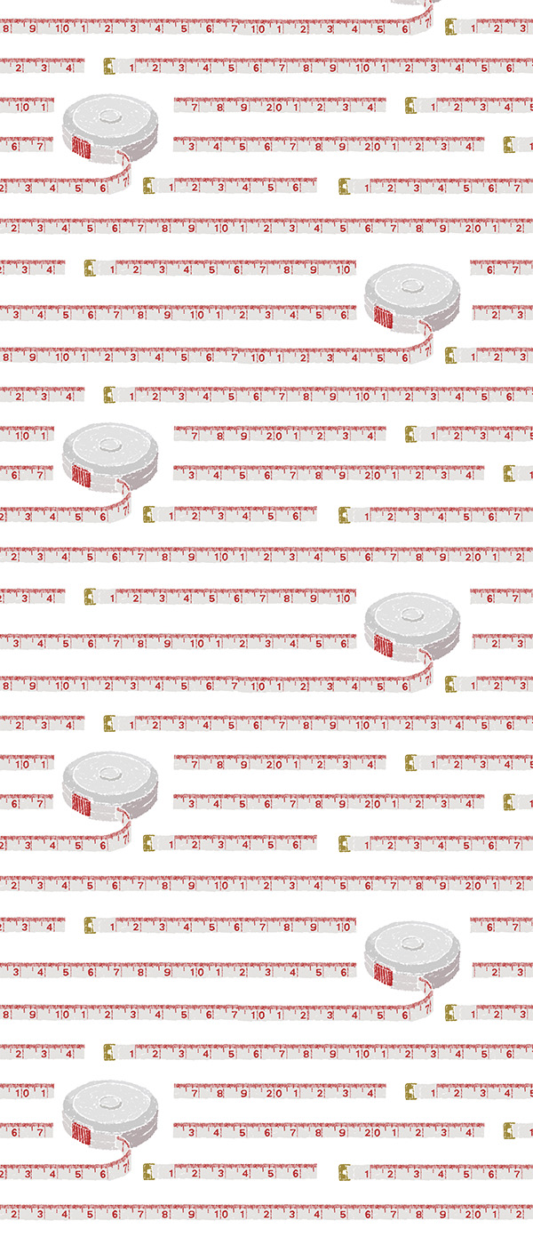 メジャー柄のデザイン