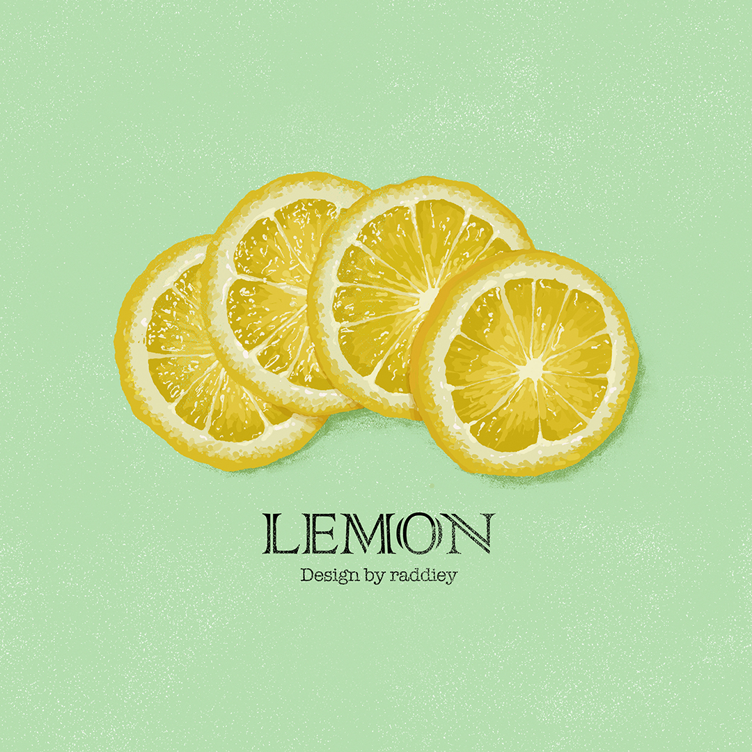 輪切りのレモンのデザインを作りました Raddieyのイラスト日記
