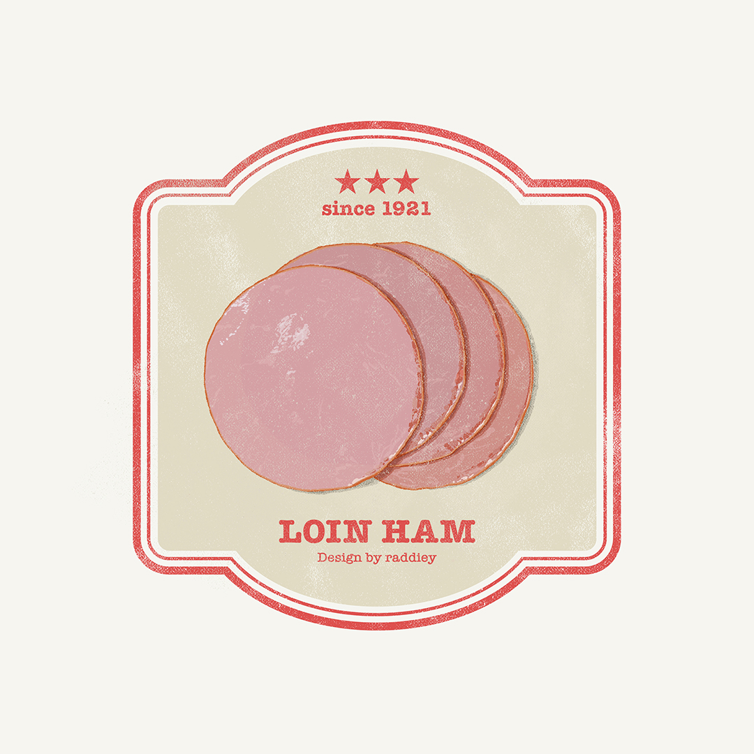 ちょっと懐かしいようなロースハムのデザイン Raddieyのイラスト日記