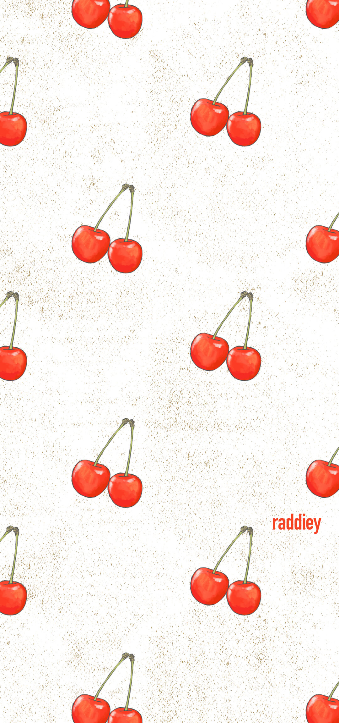 さくらんぼのパターンのスマホ用壁紙 Raddiey Free イラストレーターraddieyのフリー素材