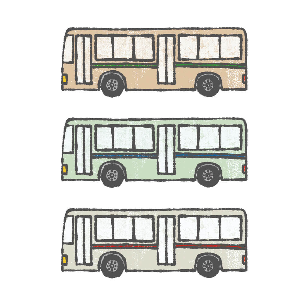 シンプルな路線バスのイラスト Png素材 Raddiey Free Raddieyのフリー素材