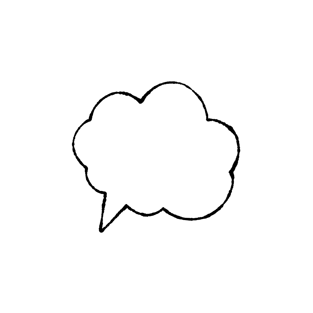 手描き風の吹き出しのイラスト Raddiey Free イラストレーターraddieyのフリー素材