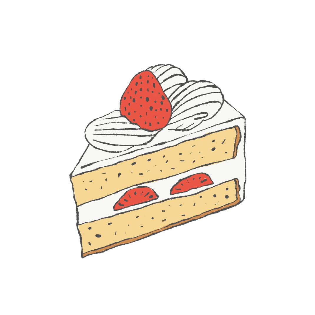 苺のショートケーキのイラスト Raddiey Free イラストレーターraddieyのフリー素材