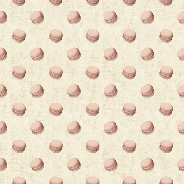 マカロン（ピンク×ベージュ）柄のテキスタイル