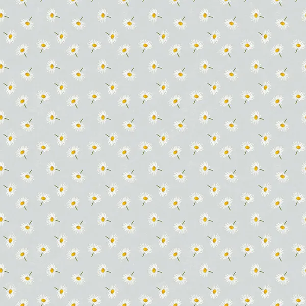 マーガレット（ブルーグレー）柄のテキスタイル