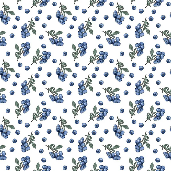 ブルーベリー柄のテキスタイル