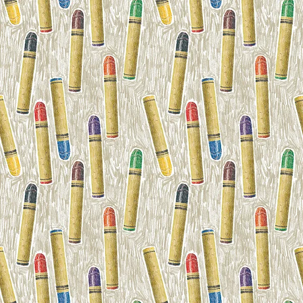 クレヨン柄のテキスタイル