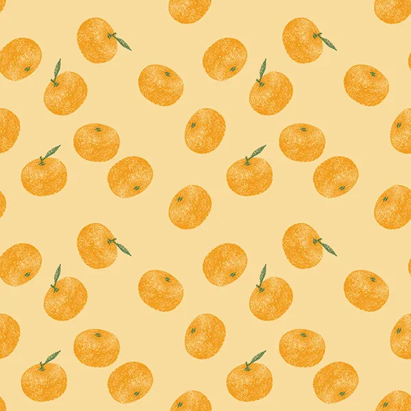みかん柄のテキスタイル